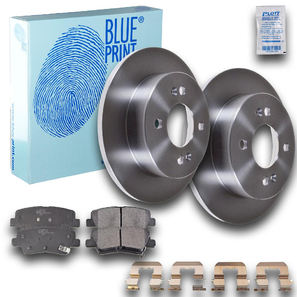 BLUE PRINT Bremsbelagsatz, Scheibenbremse ADG042138 + Bremsscheibe ADG043211