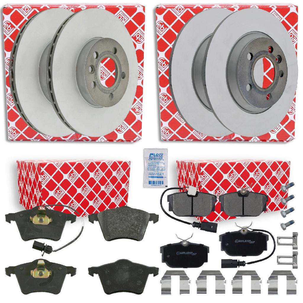 FEBI BILSTEIN Bremsbelagsatz, Scheibenbremse 16408 + Bremsscheibe 26118 + Bremsbelagsatz, Scheibenbremse 16458 + Bremsscheibe 23564