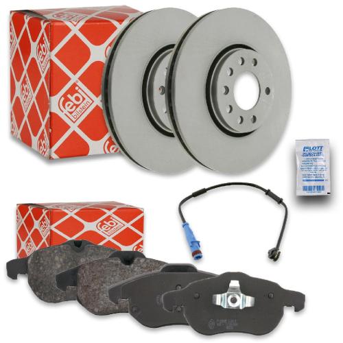 FEBI BILSTEIN Bremsbelagsatz, Scheibenbremse 16492 + Bremsscheibe 23550 + Warnkontakt, Bremsbelagverschleiß 27183 Bild FEBI BILSTEIN Bremsbelagsatz, Scheibenbremse 16492 + Bremsscheibe 23550 + Warnkontakt, Bremsbelagverschleiß 27183