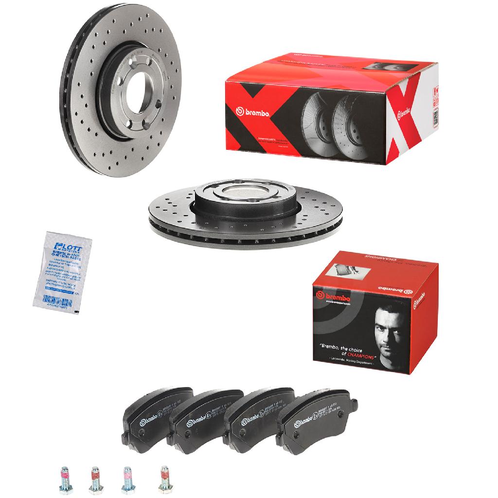 BREMBO Bremsbelagsatz, Scheibenbremse P 68 033 + Bremsscheibe 09.9078.1X