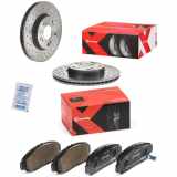 BREMBO Bremsbelagsatz, Scheibenbremse P 28 034X + Bremsscheibe 09.A455.1X
