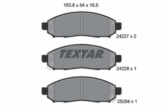 TEXTAR Bremsbelagsatz, Scheibenbremse 2422704 + Bremsscheibe 92280103 Bild TEXTAR Bremsbelagsatz, Scheibenbremse 2422704 + Bremsscheibe 92280103