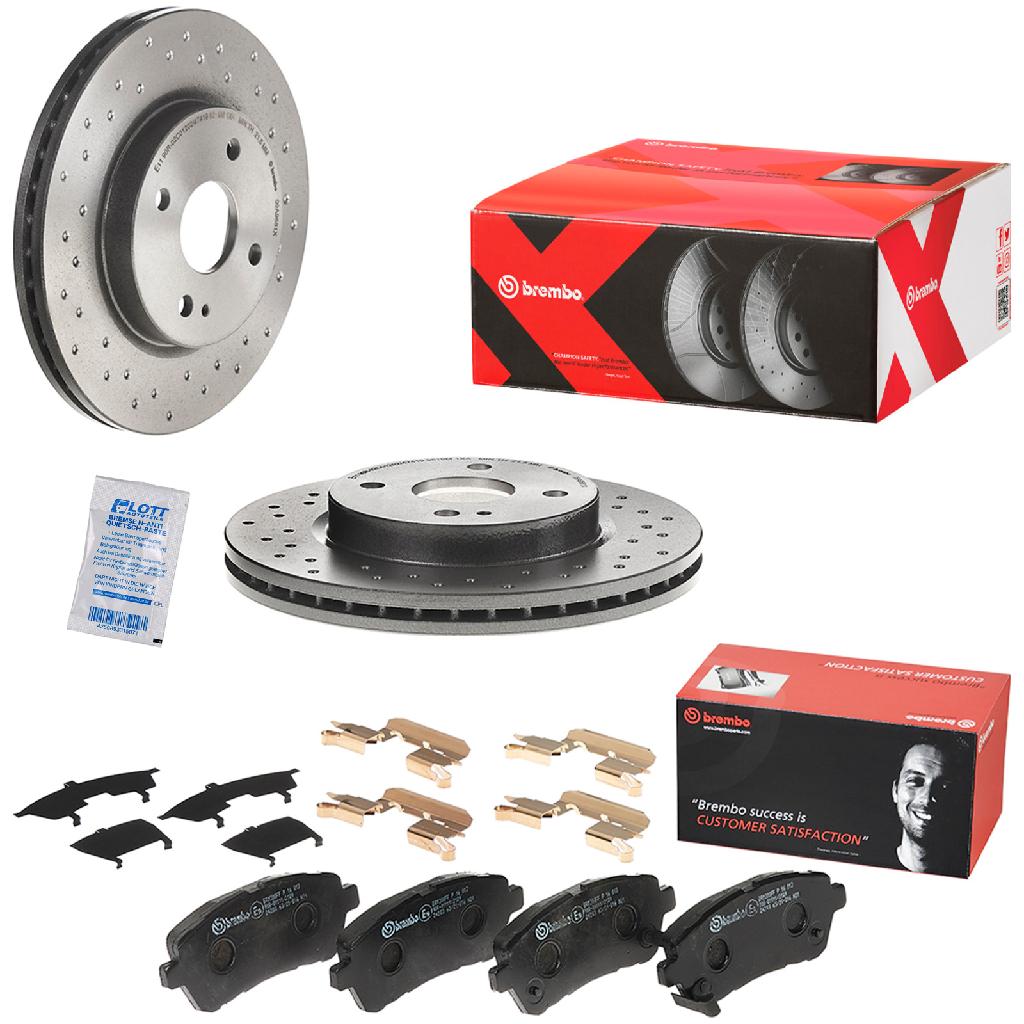 BREMBO Bremsbelagsatz, Scheibenbremse P 16 013 + Bremsscheibe 09.A968.1X