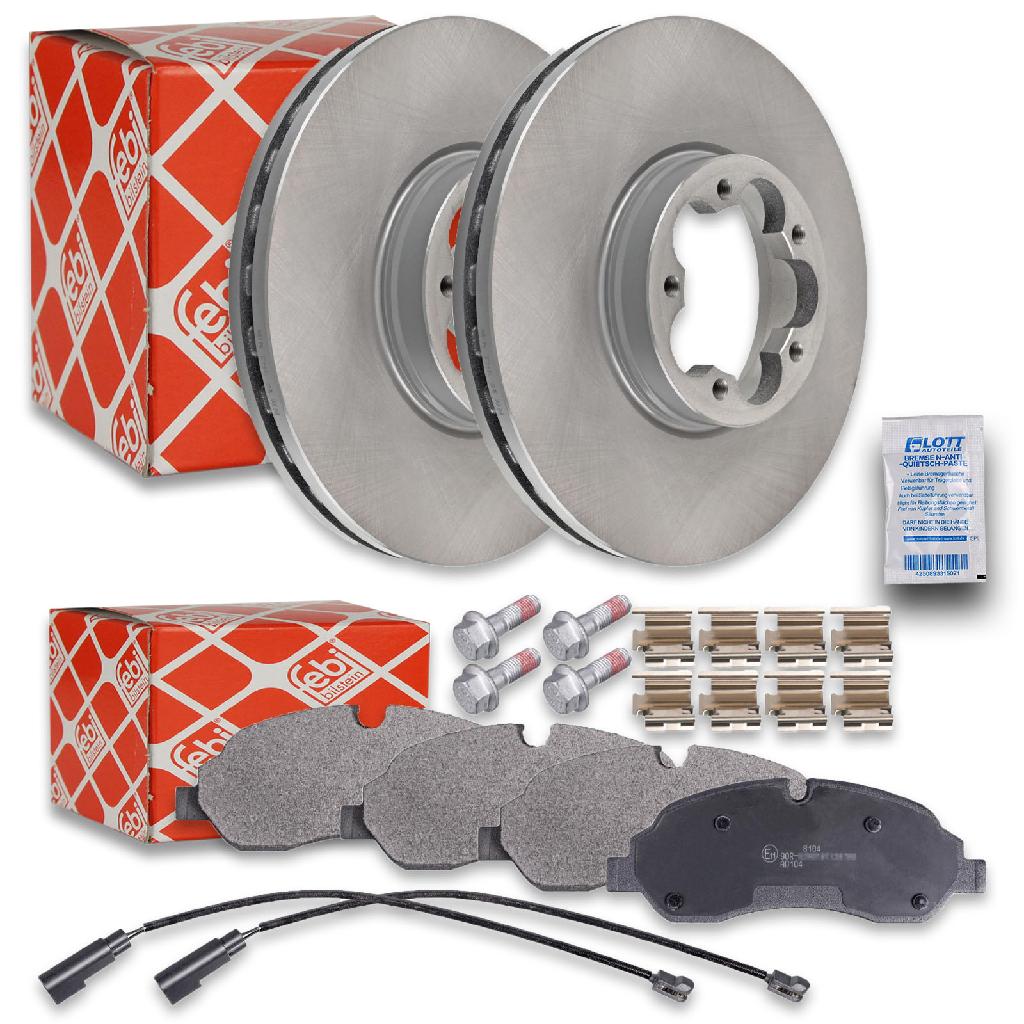 FEBI BILSTEIN Bremsbelagsatz, Scheibenbremse 16955 + Bremsscheibe 108689