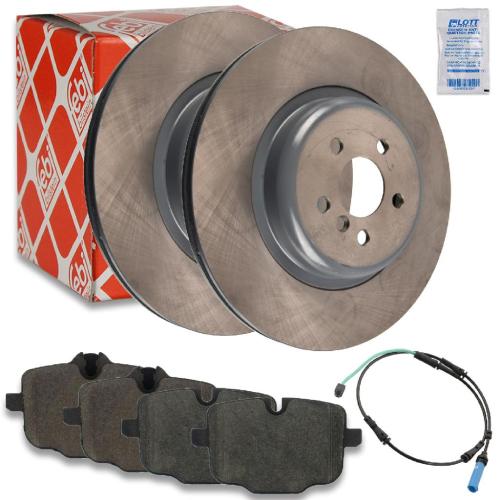 FEBI BILSTEIN Bremsbelagsatz, Scheibenbremse 16812 + Bremsscheibe 175486 + Warnkontakt, Bremsbelagverschleiß 104576 Bild FEBI BILSTEIN Bremsbelagsatz, Scheibenbremse 16812 + Bremsscheibe 175486 + Warnkontakt, Bremsbelagverschleiß 104576