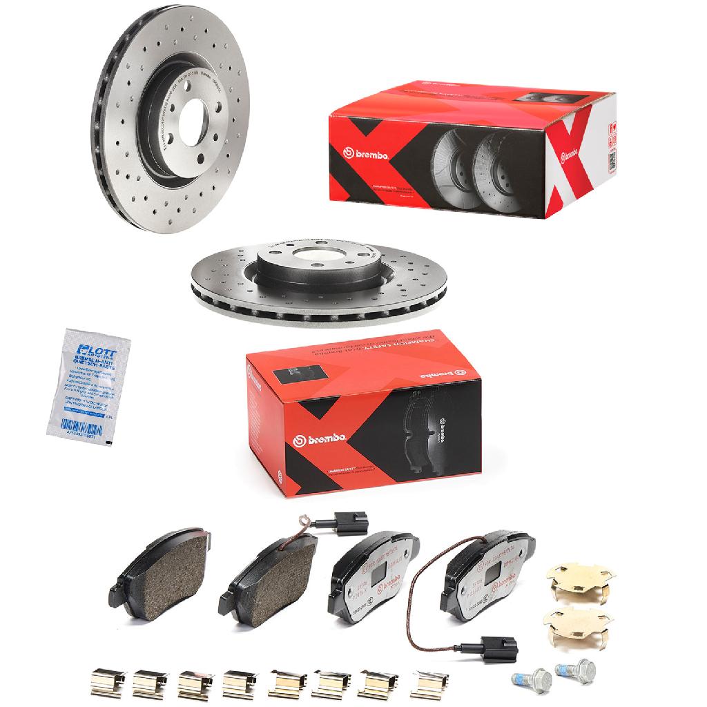 BREMBO Bremsbelagsatz, Scheibenbremse P 23 141X + Bremsscheibe 09.4939.1X