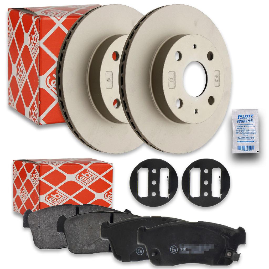 FEBI BILSTEIN Bremsbelagsatz, Scheibenbremse 16662 + Bremsscheibe 28443