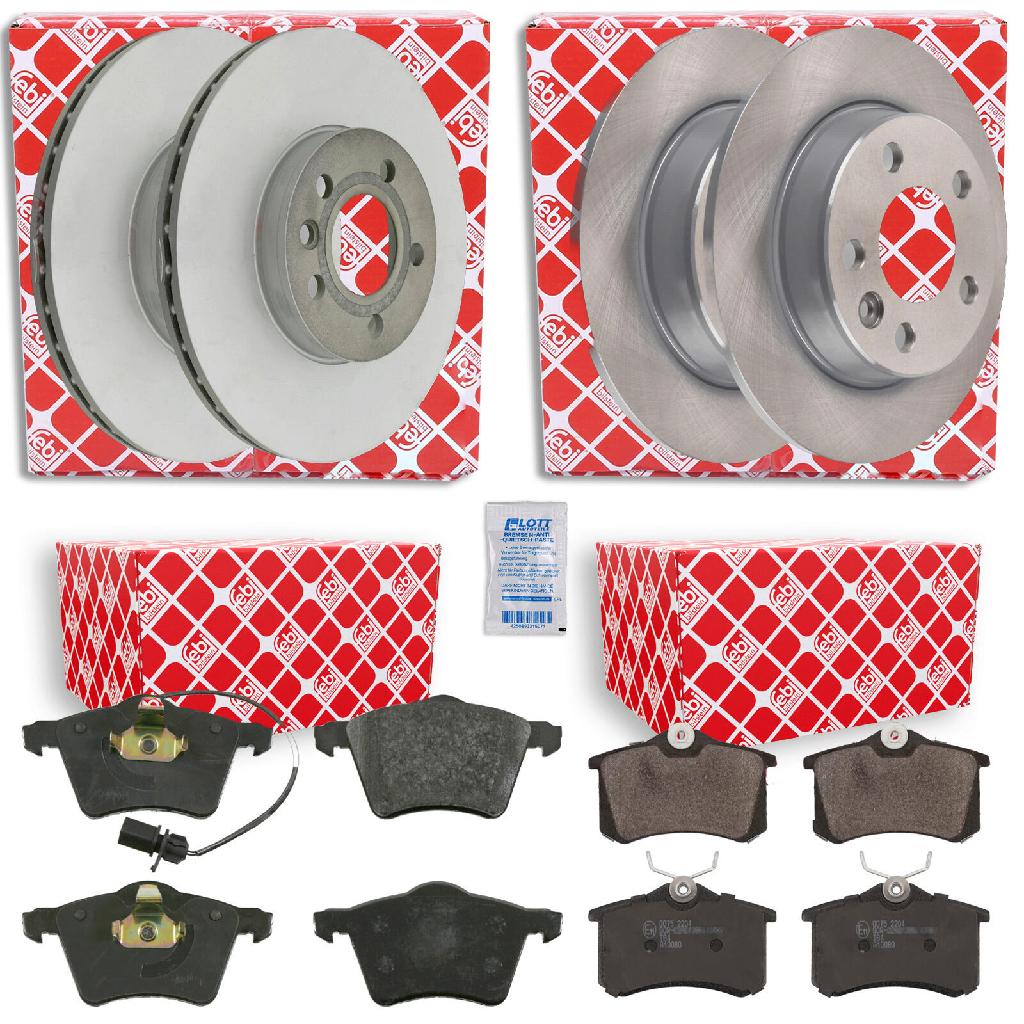 FEBI BILSTEIN Bremsbelagsatz, Scheibenbremse 16488 + Bremsscheibe 26118 + Bremsscheibe 14162 + Bremsbelagsatz, Scheibenbremse 16458