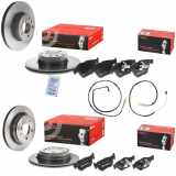 BREMBO Warnkontakt, Bremsbelagverschleiß A 00 441 + Warnkontakt, Bremsbelagverschleiß A 00 427 + Bremsscheibe 09.B338.21 + Bremsscheibe 09.B337.21 + Bremsbelagsatz, Scheibenbremse P 06 038 + Bremsbelagsatz, Scheibenbremse P 06 055