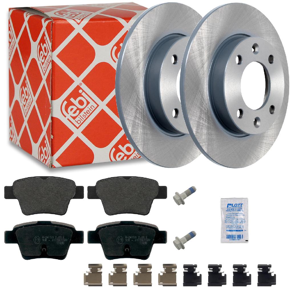 FEBI BILSTEIN Bremsbelagsatz, Scheibenbremse 16813 + Bremsscheibe 21966