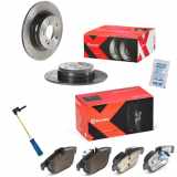 BREMBO Bremsbelagsatz, Scheibenbremse P 50 068X + Bremsscheibe 08.A612.4X + Warnkontakt, Bremsbelagverschleiß A 00 377