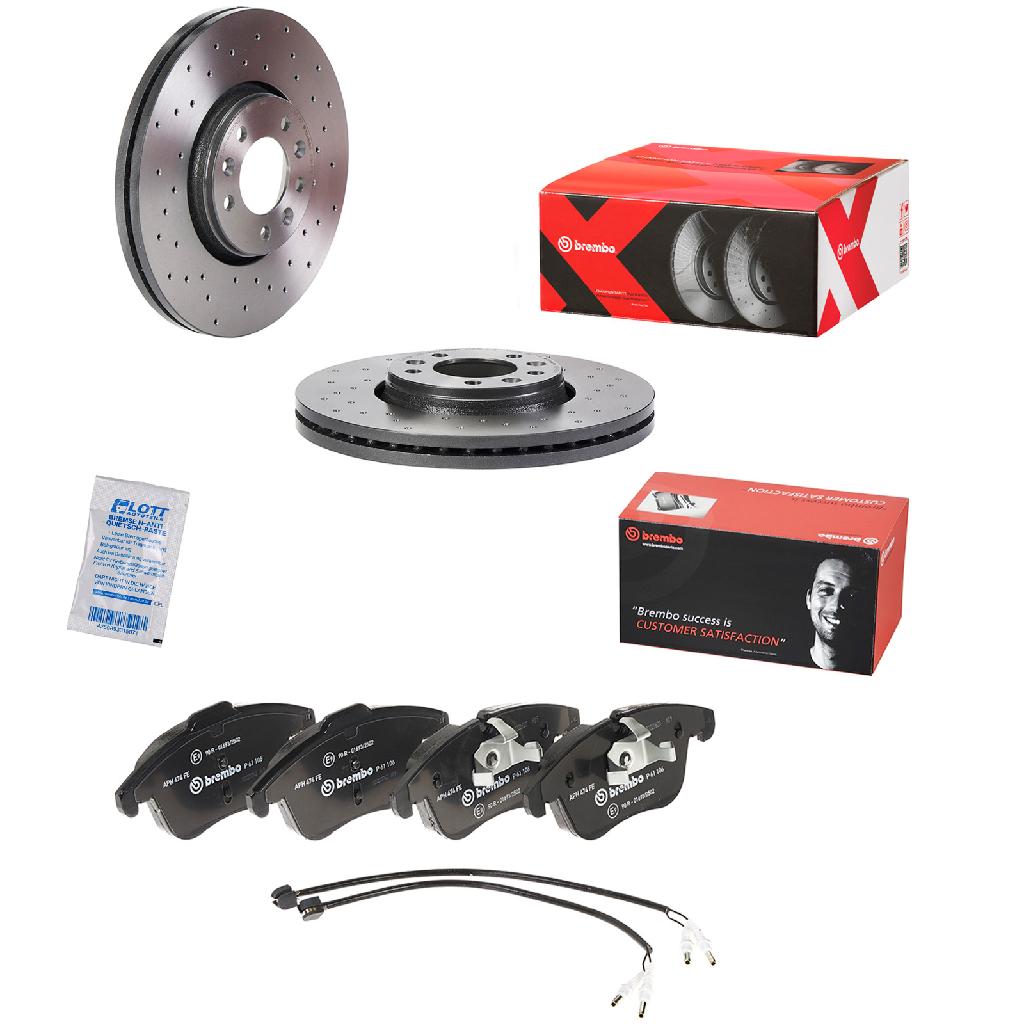 BREMBO Bremsbelagsatz, Scheibenbremse P 61 106 + Bremsscheibe 09.A430.1X