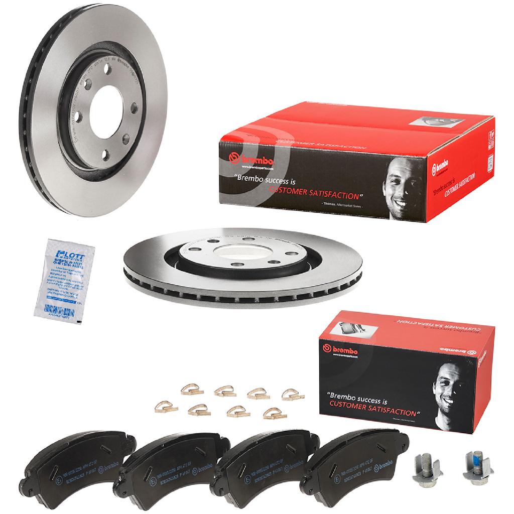 BREMBO Bremsbelagsatz, Scheibenbremse P 61 067 + Bremsscheibe 09.4987.21