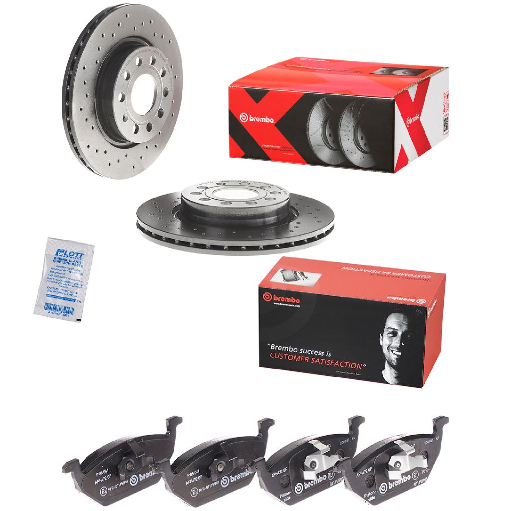 BREMBO Bremsbelagsatz, Scheibenbremse P 85 041 + Bremsscheibe 09.9167.1X