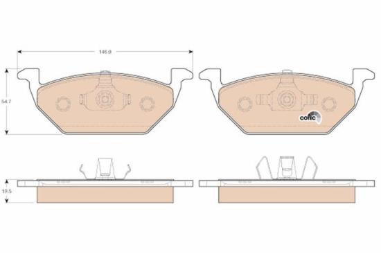 TRW Bremsbelagsatz, Scheibenbremse GDB1984 + Bremsscheibe DF4294 Bild TRW Bremsbelagsatz, Scheibenbremse GDB1984 + Bremsscheibe DF4294