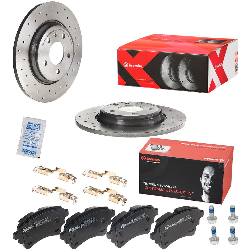 BREMBO Bremsbelagsatz, Scheibenbremse P 85 185 + Bremsscheibe 08.D060.1X