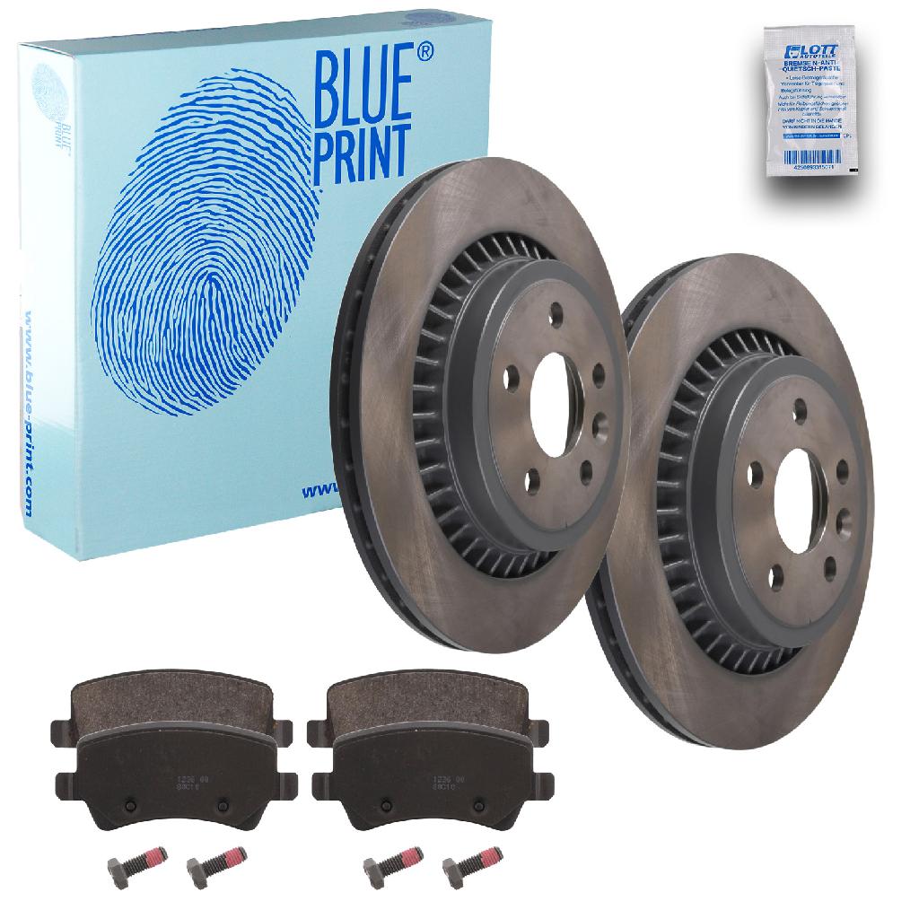 BLUE PRINT Bremsbelagsatz, Scheibenbremse ADF124202 + Bremsscheibe ADF124303