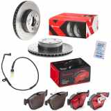 BREMBO Bremsbelagsatz, Scheibenbremse P 06 054X + Warnkontakt, Bremsbelagverschleiß A 00 228 + Bremsscheibe 09.9172.1X