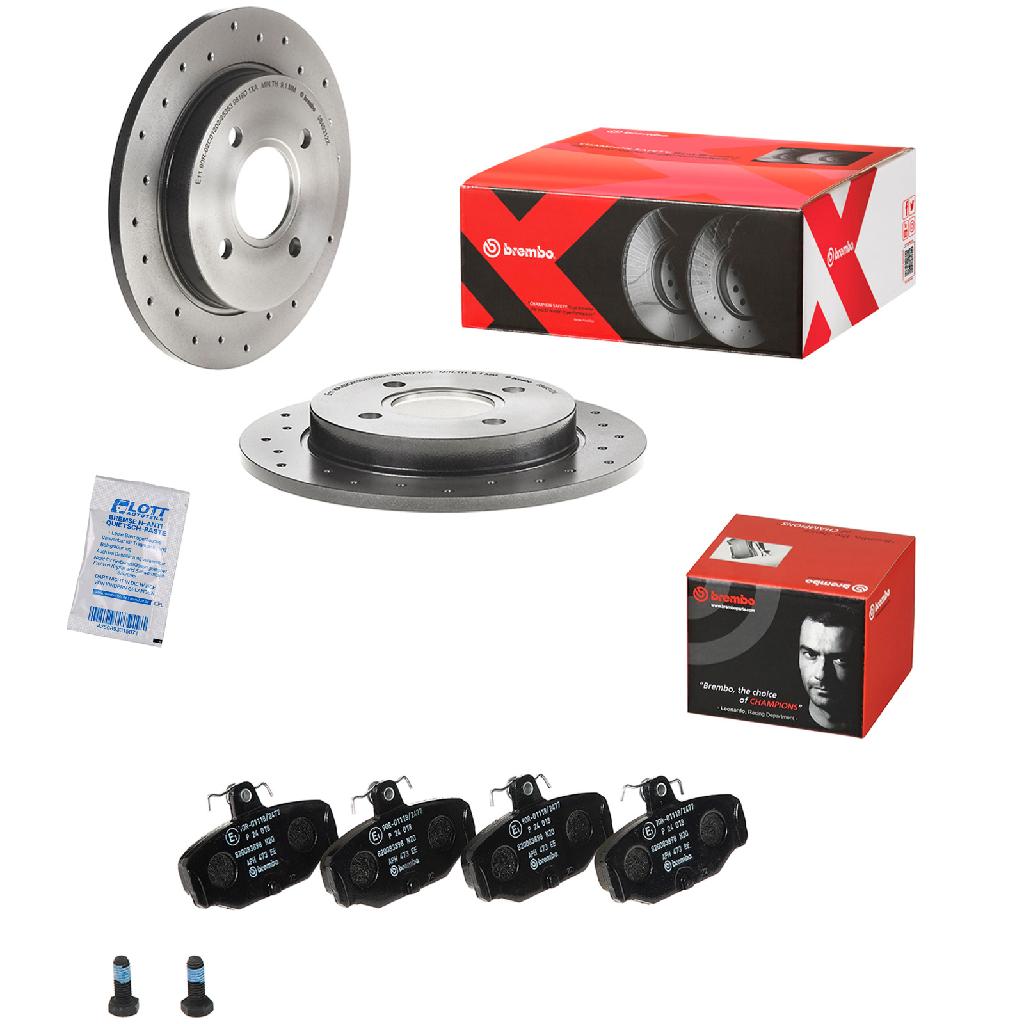 BREMBO Bremsbelagsatz, Scheibenbremse P 24 018 + Bremsscheibe 08.4931.2X