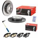 BREMBO Bremsscheibe 09.A760.11 + Bremsbelagsatz, Scheibenbremse P 50 068 + Warnkontakt, Bremsbelagverschleiß A 00 377