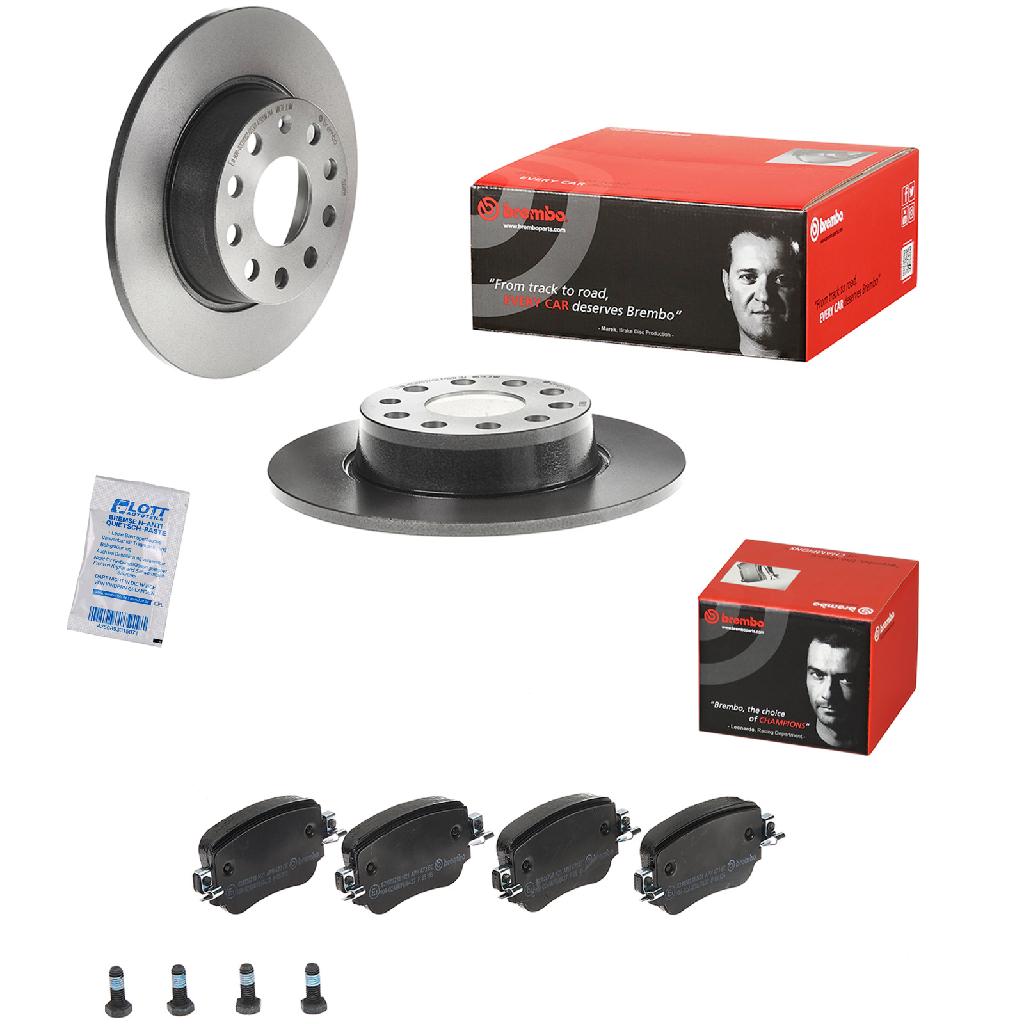 BREMBO Bremsbelagsatz, Scheibenbremse P 85 135 + Bremsscheibe 08.B413.11
