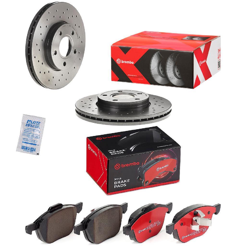 BREMBO Bremsscheibe 09.9464.1X + Bremsbelagsatz, Scheibenbremse P 24 061X