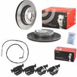 BREMBO Bremsscheibe 09.A270.11 + Warnkontakt, Bremsbelagverschleiß A 00 212 + Bremsbelagsatz, Scheibenbremse P 06 039