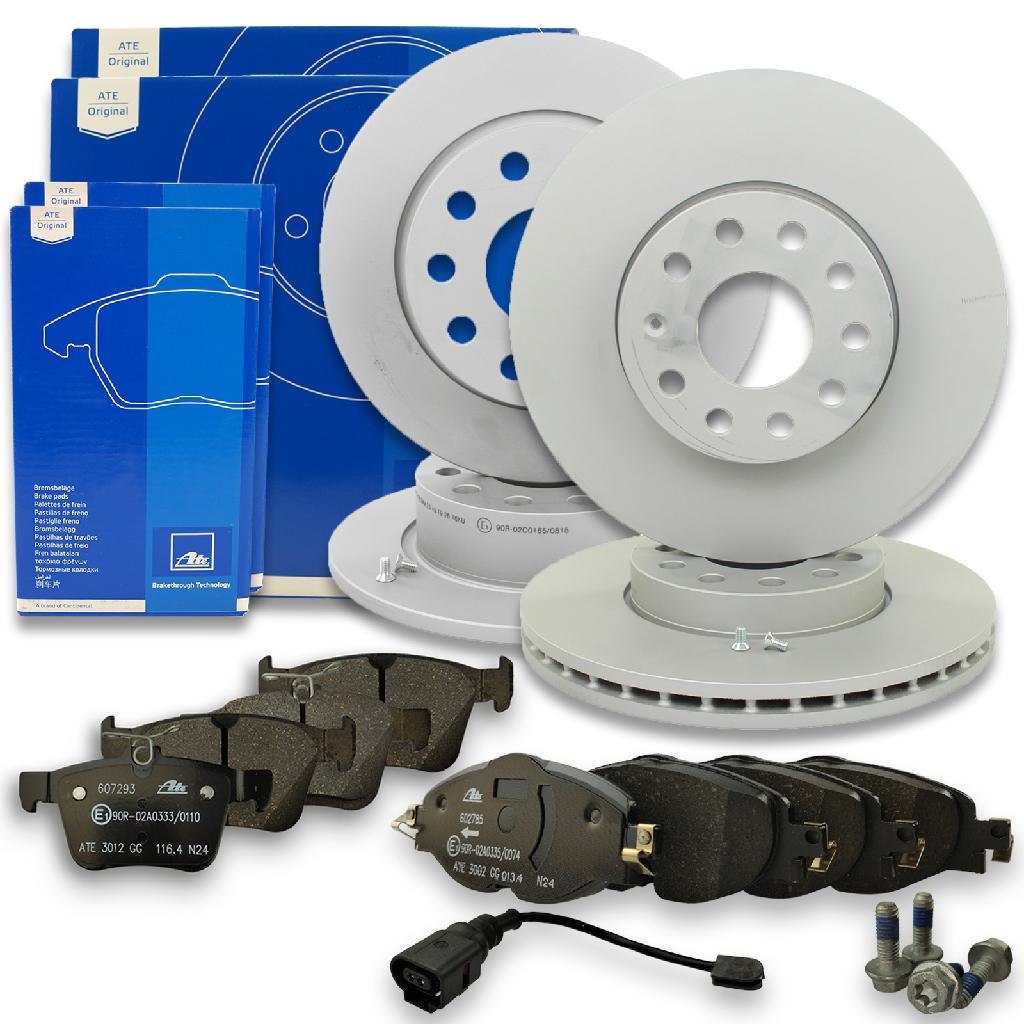 ATE Bremsscheibe 24.0125-0145.1 + Bremsscheibe 24.0110-0356.1 + Bremsbelagsatz, Scheibenbremse 13.0460-7293.2 + Bremsbelagsatz, Scheibenbremse 13.0460-2785.2