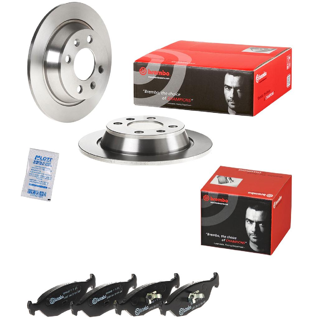 BREMBO Bremsbelagsatz, Scheibenbremse P 71 003 + Bremsscheibe 08.5037.10