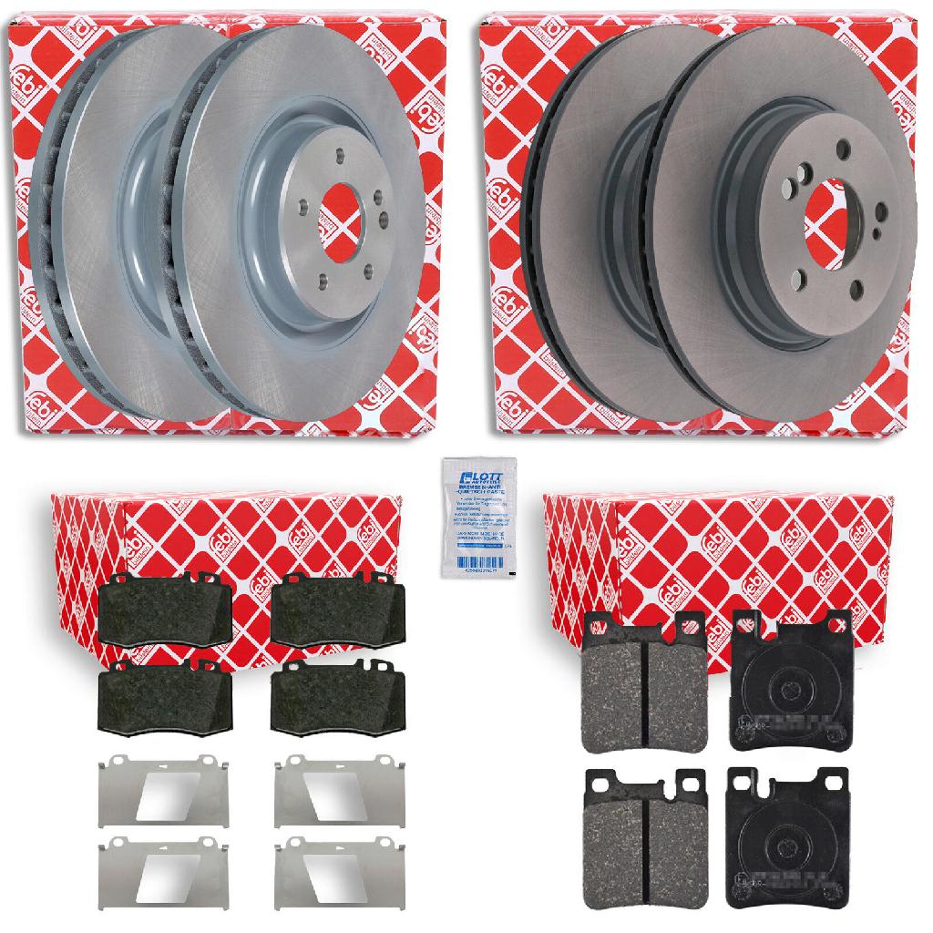 FEBI BILSTEIN Bremsscheibe 43852 + Bremsbelagsatz, Scheibenbremse 16481 + Bremsscheibe 26106 + Bremsbelagsatz, Scheibenbremse 16158