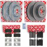 FEBI BILSTEIN Bremsscheibe 43852 + Bremsbelagsatz, Scheibenbremse 16481 + Bremsscheibe 26106 + Bremsbelagsatz, Scheibenbremse 16158