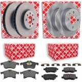 FEBI BILSTEIN Bremsscheibe 17212 + Bremsbelagsatz, Scheibenbremse 16512 + Bremsscheibe 44123 + Bremsbelagsatz, Scheibenbremse 16491