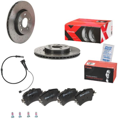 BREMBO Bremsscheibe 09.C349.1X + Bremsbelagsatz, Scheibenbremse P 06 092 + Warnkontakt, Bremsbelagverschleiß A 00 506 Bild BREMBO Bremsscheibe 09.C349.1X + Bremsbelagsatz, Scheibenbremse P 06 092 + Warnkontakt, Bremsbelagverschleiß A 00 506