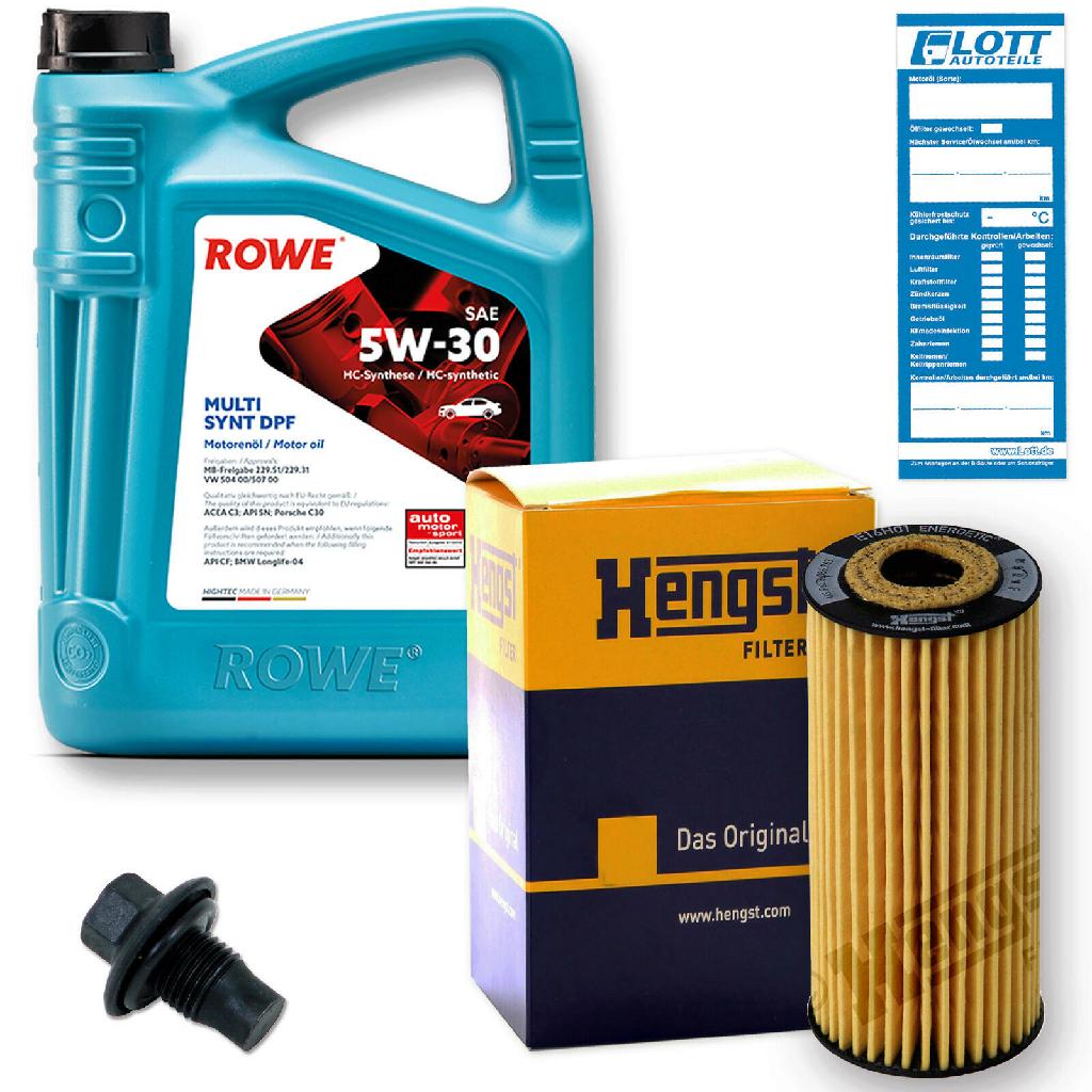 MAPCO Verschlussschraube, Ölwanne 95945 ROWE Motoröl 20125-0050-99 HENGST FILTER Ölfilter E16H01 D51