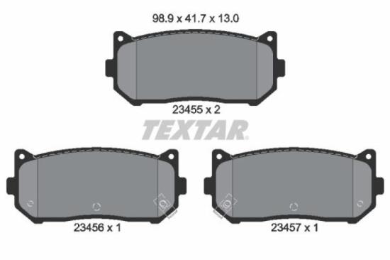 TEXTAR Bremsscheibe 92131700 + Bremsbelagsatz, Scheibenbremse 2345501 + Bremsbelagsatz, Scheibenbremse 2396601 + Bremsscheibe 92104300 Bild TEXTAR Bremsscheibe 92131700 + Bremsbelagsatz, Scheibenbremse 2345501 + Bremsbelagsatz, Scheibenbremse 2396601 + Bremsscheibe 92104300