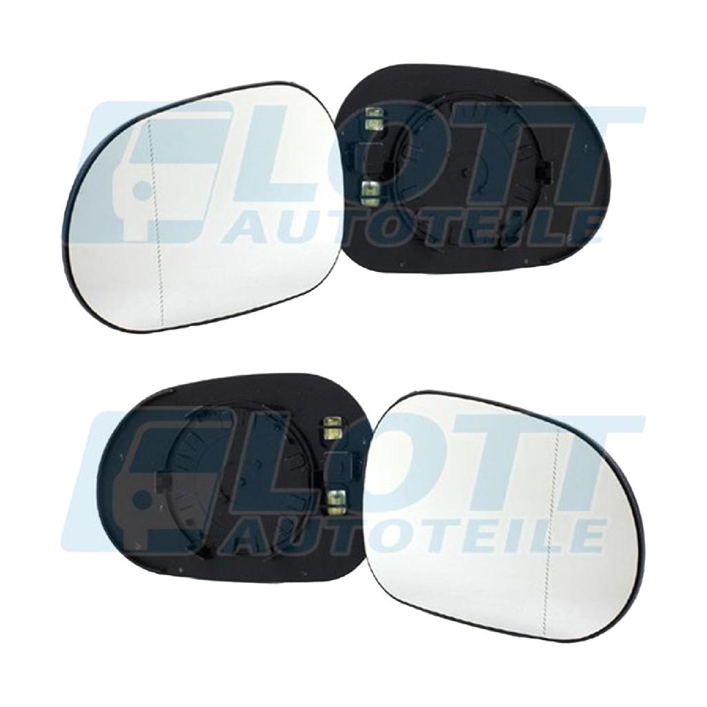 JOHNS Spiegelglas, Außenspiegel 50 81 38-81 + Spiegelglas, Außenspiegel 50 81 37-81