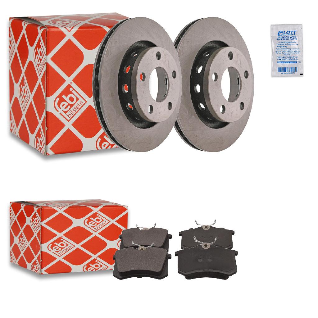 FEBI BILSTEIN Bremsscheibe 43869 + Bremsbelagsatz, Scheibenbremse 16488