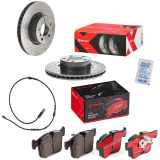 BREMBO Bremsbelagsatz, Scheibenbremse P 06 075X + Warnkontakt, Bremsbelagverschleiß A 00 433 + Bremsscheibe 09.B570.1X