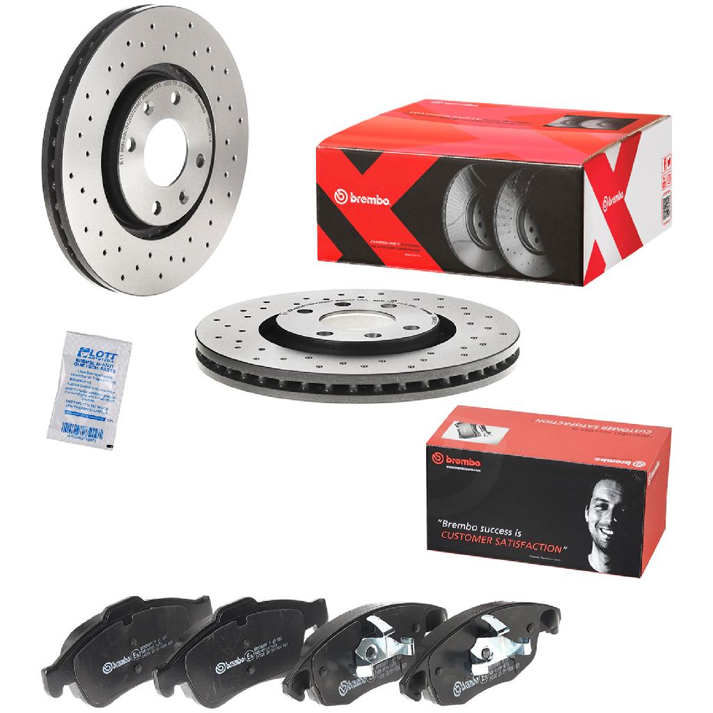 BREMBO Bremsbelagsatz, Scheibenbremse P 61 083 + Bremsscheibe 09.9619.1X