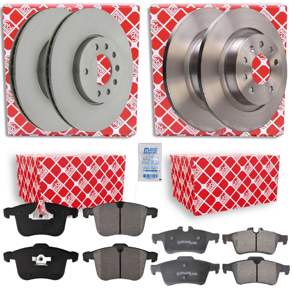 FEBI BILSTEIN Bremsbelagsatz, Scheibenbremse 16718 + Bremsscheibe 23549 + Bremsbelagsatz, Scheibenbremse 116155 + Bremsscheibe 23562