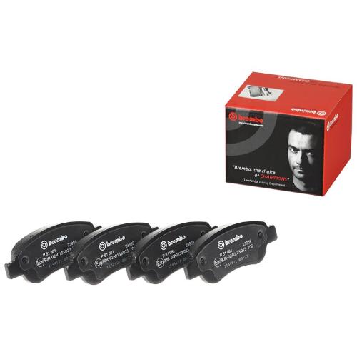 BREMBO Bremsbelagsatz, Scheibenbremse P 61 081 + Bremsscheibe 09.9928.11 Bild BREMBO Bremsbelagsatz, Scheibenbremse P 61 081 + Bremsscheibe 09.9928.11