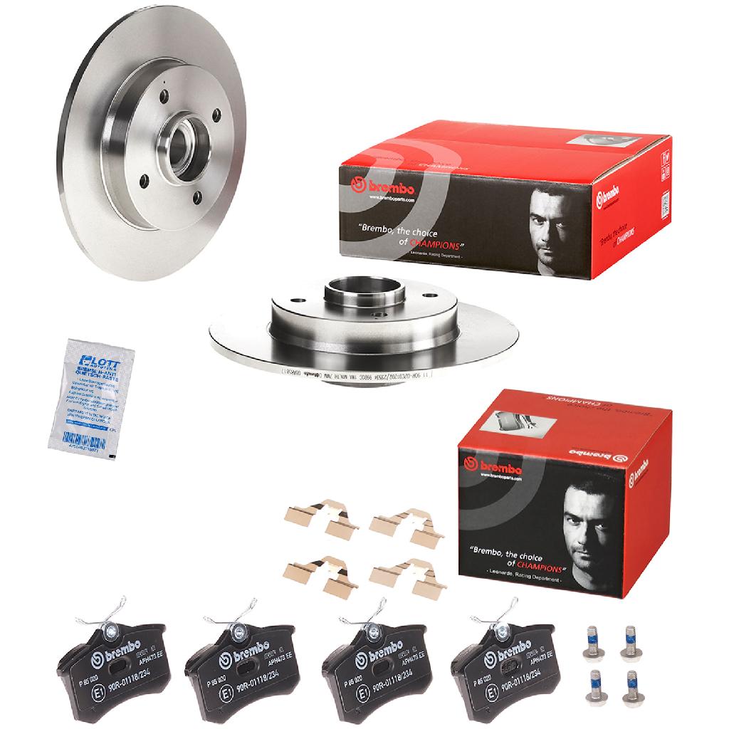 BREMBO Bremsscheibe 08.A858.17 + Bremsbelagsatz, Scheibenbremse P 85 020