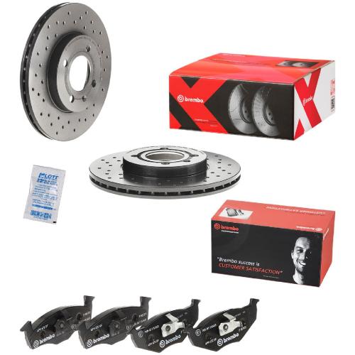 BREMBO Bremsscheibe 09.5166.1X + Bremsbelagsatz, Scheibenbremse P 85 031 Bild BREMBO Bremsscheibe 09.5166.1X + Bremsbelagsatz, Scheibenbremse P 85 031