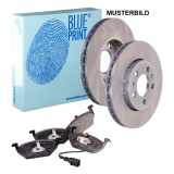 FEBI BILSTEIN Warnkontakt, Bremsbelagverschleiß 39246 BLUE PRINT Bremsscheibe ADBP430087 + Bremsbelagsatz, Scheibenbremse ADU174241