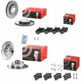 BREMBO Bremsscheibe 09.5166.11 + Bremsscheibe 08.5005.14 + Bremsbelagsatz, Scheibenbremse P 85 020 + Bremsbelagsatz, Scheibenbremse P 85 011
