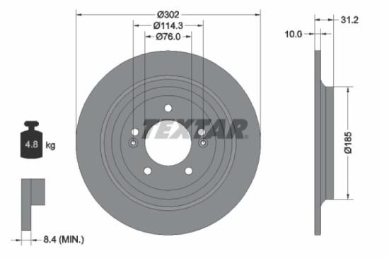 TEXTAR Bremsscheibe 92293403 + Bremsbelagsatz, Scheibenbremse 2265501 Bild TEXTAR Bremsscheibe 92293403 + Bremsbelagsatz, Scheibenbremse 2265501