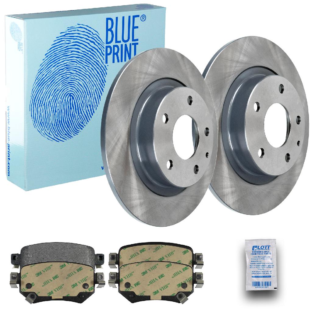 BLUE PRINT Bremsbelagsatz, Scheibenbremse ADM542112 + Bremsscheibe ADM543127