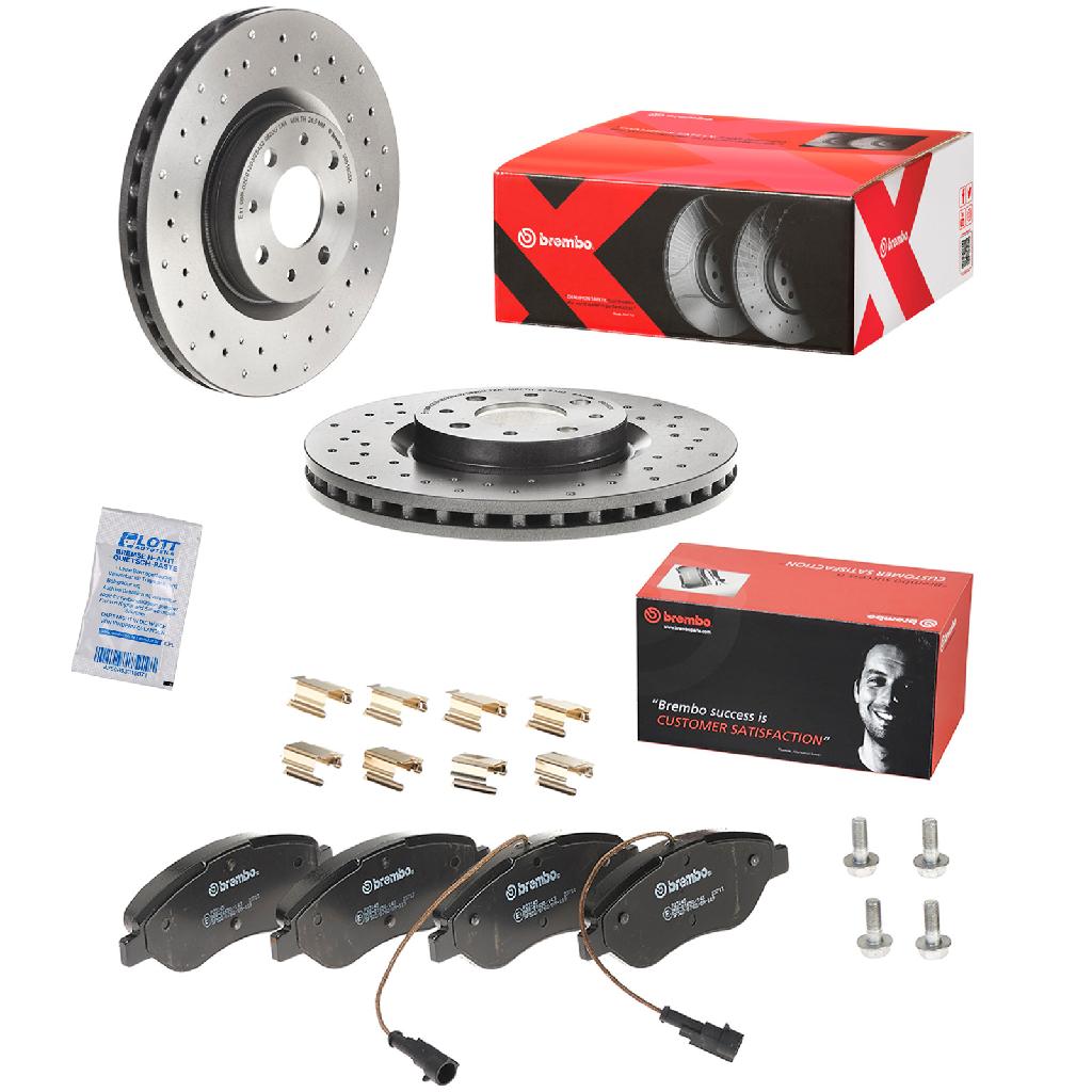 BREMBO Bremsbelagsatz, Scheibenbremse P 23 145 + Bremsscheibe 09.5180.3X