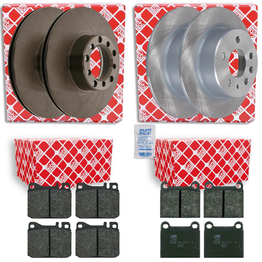FEBI BILSTEIN Bremsscheibe 08546 + Bremsbelagsatz, Scheibenbremse 16045 + Bremsscheibe 08506 + Bremsbelagsatz, Scheibenbremse 16127