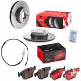 BREMBO Bremsbelagsatz, Scheibenbremse P 06 036X + Bremsscheibe 09.B337.2X + Warnkontakt, Bremsbelagverschleiß A 00 435
